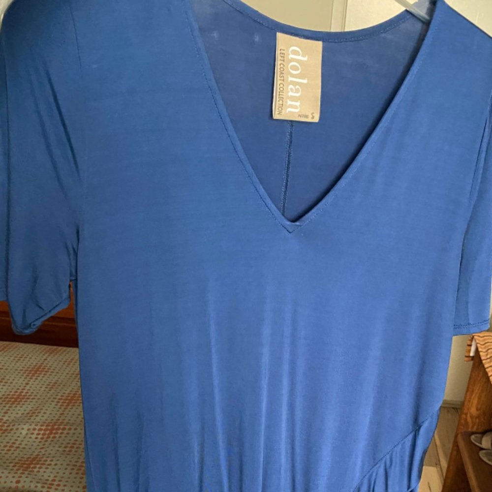 Casual Blue Knee Length Dress